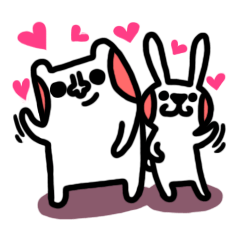 [LINEスタンプ] Silly hat and rabbit