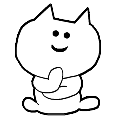 [LINEスタンプ] しろねこ ねこじろう 毎日つかえる