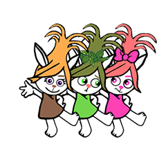 [LINEスタンプ] USAGI girls.