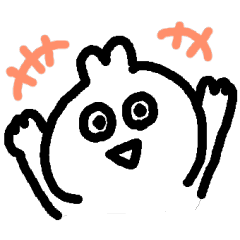 [LINEスタンプ] うさぎみたいな白いやつ