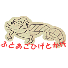 [LINEスタンプ] ふとあごひげとかげのすたんぷ