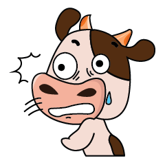 [LINEスタンプ] Crazy Boring Cow