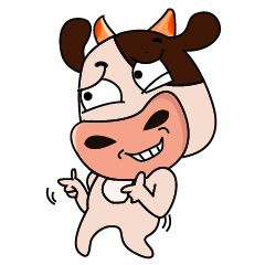 [LINEスタンプ] Reckless Hot Temper Cow