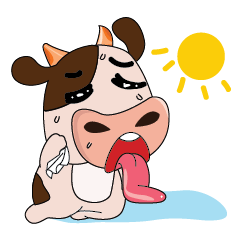 [LINEスタンプ] Stupid Lovable Humorous Cowの画像（メイン）
