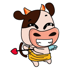 [LINEスタンプ] Naughty Bad Tempered Cow