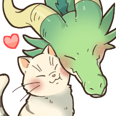 [LINEスタンプ] Mom Cat and Dragon Egg