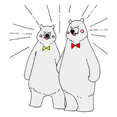 [LINEスタンプ] 蝶ネクタイしろくま