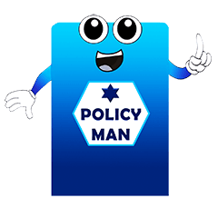 [LINEスタンプ] Policy Man and Happy Agentの画像（メイン）