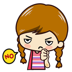[LINEスタンプ] Little Pigtail Girl