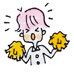 [LINEスタンプ] Pink Cotton Candy Boy