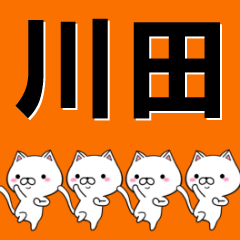 [LINEスタンプ] 超★川田(かわだ・かわた)なネコの画像（メイン）