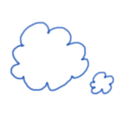 [LINEスタンプ] かわいい青