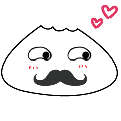 [LINEスタンプ] Moustache dumplings