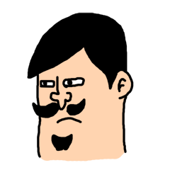 [LINEスタンプ] Mustache Bent