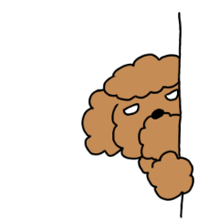 [LINEスタンプ] ちょっとめつきが悪いプードル