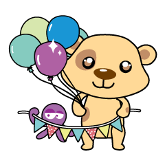 [LINEスタンプ] Spotted Bear is coming.