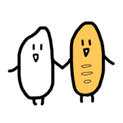 [LINEスタンプ] こめとパン