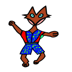 [LINEスタンプ] キツネのキャラクター集合