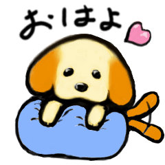 [LINEスタンプ] 茶色耳の犬ピッツ