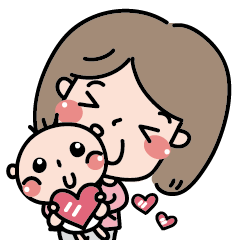 [LINEスタンプ] Mom baby's daily story