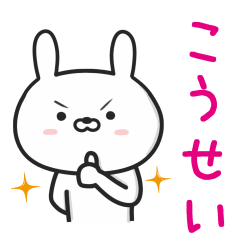 [LINEスタンプ] 【こうせい】が使ううさぎ