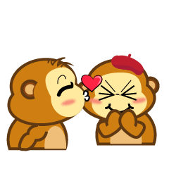 [LINEスタンプ] Always Having Fun Monkeys_animate_11