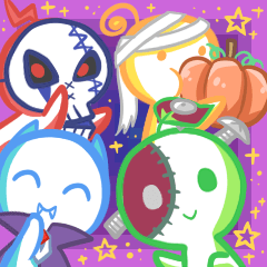 [LINEスタンプ] Ghost good friends of the Halloween partの画像（メイン）