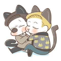 [LINEスタンプ] 仲良し猫ちゃんず
