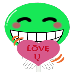 [LINEスタンプ] Green Lolipop' Candy