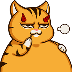 [LINEスタンプ] evil fat cat