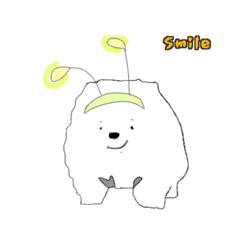 [LINEスタンプ] a cute white puppy with smileの画像（メイン）