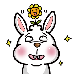 [LINEスタンプ] rabbit two two