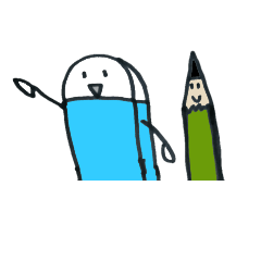 [LINEスタンプ] 消しゴムとえんぴつ