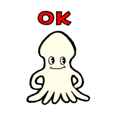 [LINEスタンプ] かわいいイカスタンプ