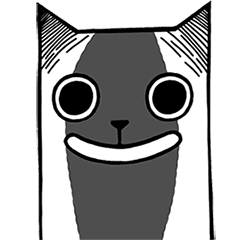 [LINEスタンプ] Paper cat Animated, kari (kor)