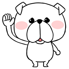 [LINEスタンプ] 可愛いブルドッグの犬スタンプ