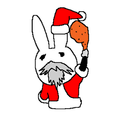 [LINEスタンプ] やさぐれたウサギのぼっちのクリスマスの画像（メイン）
