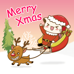 [LINEスタンプ] Hani cat-cute kitten sticker5 Merry Xmasの画像（メイン）