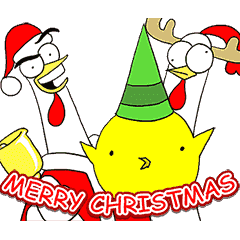 [LINEスタンプ] Chicken Bro Merry Xmas ＆ Happy New Yearの画像（メイン）