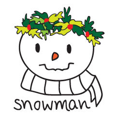 [LINEスタンプ] Snowman at Christmas