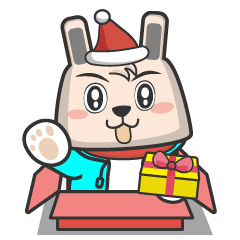 [LINEスタンプ] Poka Rabbit-Merry Christmas