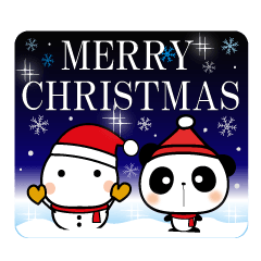 [LINEスタンプ] ぱんだのキラキラクリスマス＆お正月の画像（メイン）