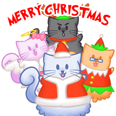 [LINEスタンプ] The Cloudy Cat - Christmas Edition