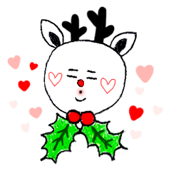 [LINEスタンプ] Rudolph who works only for Christmas