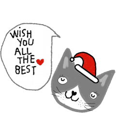 [LINEスタンプ] Kid dee, New year Cat