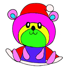 [LINEスタンプ] Rainbow bear2 Christmas