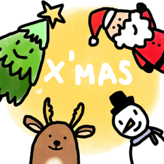 [LINEスタンプ] Merry X' Mas and Happy New Year
