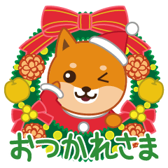 [LINEスタンプ] 柴犬「ムサシ」16 クリスマス