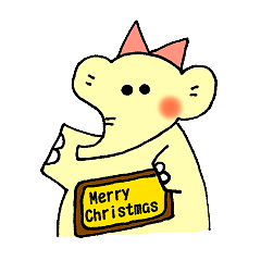 [LINEスタンプ] はな象 Christmas
