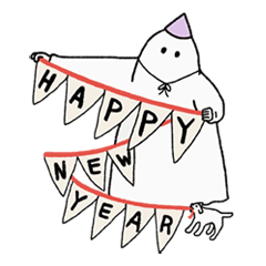 [LINEスタンプ] Modern Day Blanket Ghost's Christmas